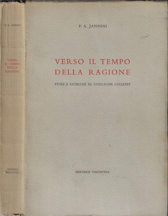 Verso il tempo della ragione - Pasquale A. Jannini - copertina