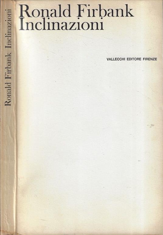 Inclinazioni - Ronald Firbank - copertina