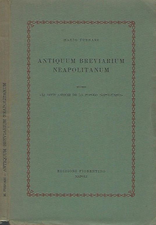 Antiquum Breviarium Neapolitanum - Mario Furnari - copertina