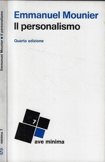 Il personalismo - Emmanuel Mounier - copertina