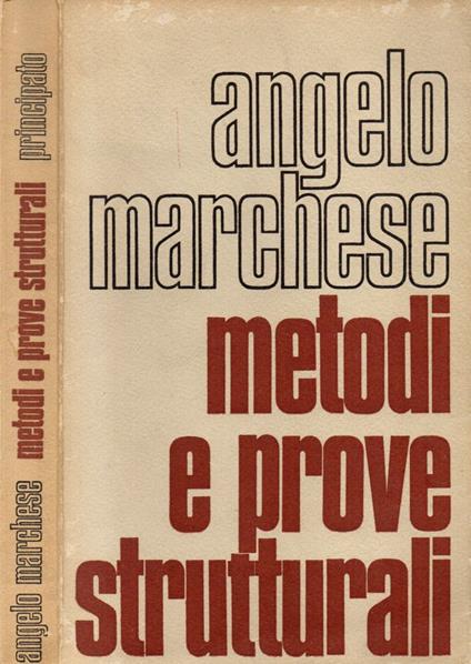 Metodi e prove strutturali - Angelo Marchese - copertina