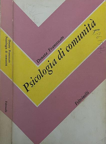 Psicologia di comunità - Donata Francescato - copertina