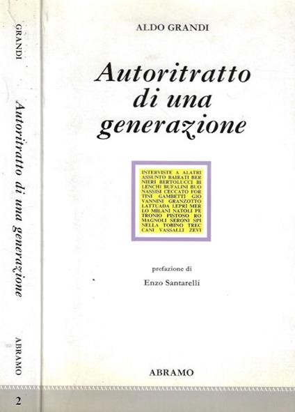 Autoritratto di una generazione - Aldo Grandi - copertina