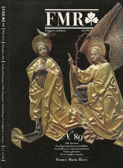 FMR - Mensile d'arte e di cultura dell'immagine. Anno 1991 - N. 89 - copertina