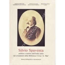 Silvio Spaventa politico e statista dell'Italia Unita nei documenti della biblioteca civica A. Mai . Mostra bibliografica e documentaria. Bergamo, ex-Chiesa di Sant'Agostino 26 aprile - 31 maggio 1990 - copertina