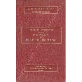 Istituzioni di diritto romano - Pietro Bonfante - copertina