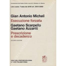 Esecuzione forzata (Micheli). Prescrizione e decadenza (Azzariti e Scarpello). Art. 2910-2969 - copertina