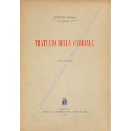 Trattato della cambiale - Lorenzo Mossa - copertina