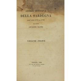 Storia moderna della Sardegna dall'anno 1775 al 1799 - Giuseppe Manno - copertina