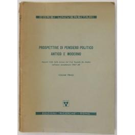 Prospettive di pensiero politico antico e moderno. Appunti tratti dalle lezioni .. Nell'anno accademico 1967-68 - Rodolfo De Mattei - copertina