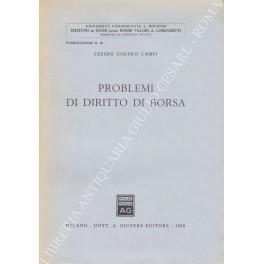 Problemi di diritto di borsa - Cesare Coltro Campi - copertina