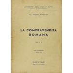 La compravendita romana. Parte 2. Anno accademico 1952-53