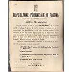 Deputazione Provinciale di Padova. Avviso di concorso per coloro che vogliono continuare gli studi, ma non hanno possibilità economiche