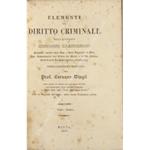 Elementi del diritto criminale. Prima versione italiana del professor Caruana Dingli