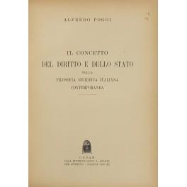 Il concetto del diritto e dello Stato nella filosofia giuridica italiana contemporanea - Alfredo Poggi - copertina