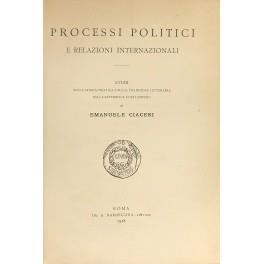 Processi politici e relazioni internazionali. Studi sulla storia politica e sulla tradizione letteraria della Repubblica e dell'Impero - Emanuele Ciaceri - copertina