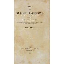 Traite des partages d'ascendants precede d'une introduction historique sur la matiere correspondante tant dans le droit romain que dans l'ancien droit francais - copertina