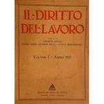 Il Diritto del lavoro. Volume I - 1927