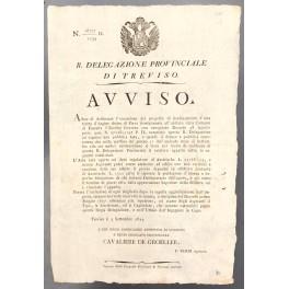 Avviso. La R. Delegazione provinciale di Treviso, al fine di procedere con i lavori per il risanamento di una tratta d'argine del Piave ha indetto un'asta - copertina