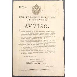 Avviso. R. Delegazione Provinciale di Treviso. Esperimento d'asta per appaltare i lavori di ritiro dell'Argine del fiume Piave - copertina