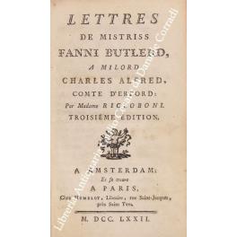 Lettres de mistriss Fanni Butlerd a milord Charles Alfred comte d'Erford - copertina