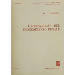 L' essenzialità del procedimento penale - Carlo Taormina - copertina