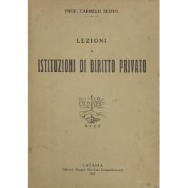 Lezioni di istituzioni di diritto privato tenute nel R. Istituto Superiore di Scienze Economiche e Commerciali di Catania - copertina