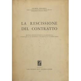 La rescissione del contratto - copertina