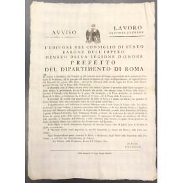 Avviso. Lavori di Ponti e Strade. Bando emesso dal prefetto di Roma per stabilire il materiale da prendere dalle cave in prossimità della strada Appia - copertina