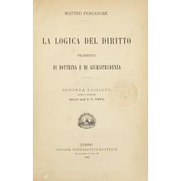 La logica del diritto. Frammenti di dottrina e giurisprudenza - copertina