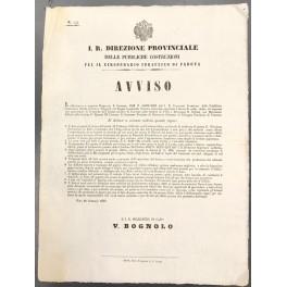 Avviso. I. R. Direzione Provinciale delle pubbliche costruzioni per il circondario idraulico di Padova. Asta per il rifacimento dell'argine del Gorzone - copertina