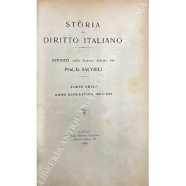 Storia del diritto italiano. Appunti sulle lezioni - Giuseppe Salvioli - copertina