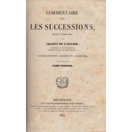 Commentaire sur les successions suivant le code civil - copertina