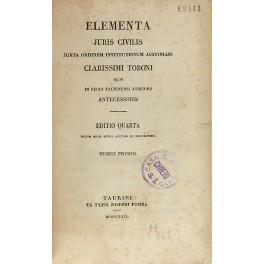 Elementa juris civilis juxta ordinem institutionum Justiniani - copertina