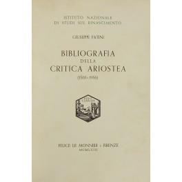 Bibliografia della critica ariostea (1510-1956) - Giuseppe Fatini - copertina