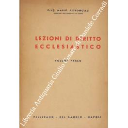 Lezioni di diritto ecclesiastico (Appunti ad uso degli Studenti). Vol. I - Anno accademico 1949-50 - copertina