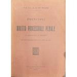 Principii di diritto processuale penale. Con prefazione di A. de Marsico. (Edizione interamente rifatta sul Codice del 1930)