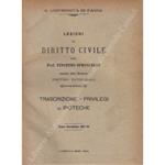 Lezioni di diritto civile. Corso di diritto civile. Trascrizione, privilegi ed ipoteche, raccolte dallo studente Pietro Bonicelli. Anno scolastico 1897-98