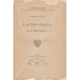 L' Actio spolii. Studio storico-giuridico - copertina