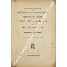 Svolgimento del progetto di conduttura d'acqua a alimentazione della città di... Costruzioni idrauliche. Appendice alla seconda edizione del corso di lezioni sulla Conduttura Forzate delle Acque. UNITO A: Derivazione dei canali artefatti dai fiumi o  - copertina