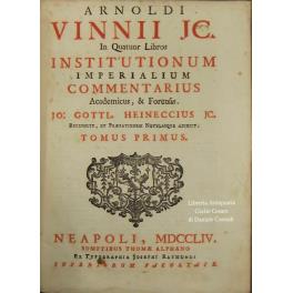 In quatuor libros Institutionum Imperialium commentarius academicus et forensis - copertina