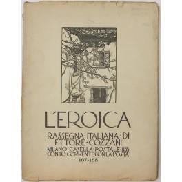 L' Eroica. Rassegna Italiana. Anno XX-XXI. Quaderno 167-168 - Ettore Cozzani - copertina