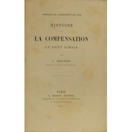 Histoire de la compensation en droit romain - copertina
