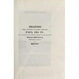 Relazione alla Santità di Nostro Signore Papa Pio IX su la eseguita revisione dell'estimo rustico delle provincie componenti la sezione delle Marche - March - copertina