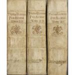 Tertullianus praedicans et supra quamlibet materiam omnibus anni Dominicis et Festis