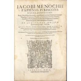 Iacobi Menochii... De arbitrariis iudicum quaestionibus et causis. Libri duo - copertina