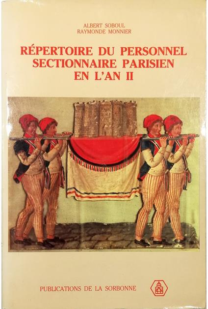 Répertoire du personnel sectionnaire parisien en l'an II - copertina