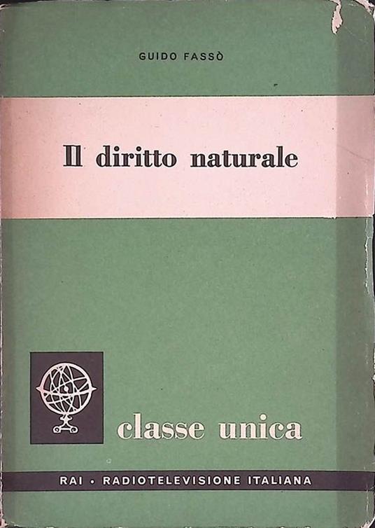 Il Diritto Naturale - Guido Fassò - copertina