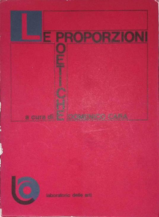 Le proporzioni poetiche - copertina