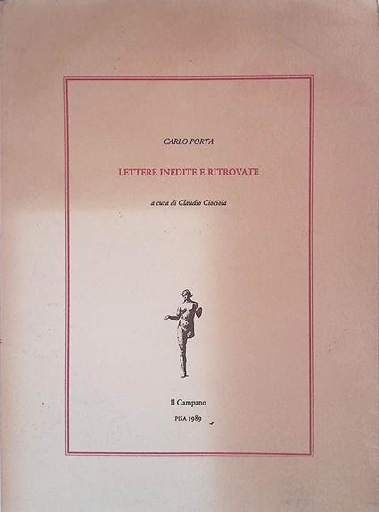 Lettere inedite e ritrovate - Carlo Porta - copertina